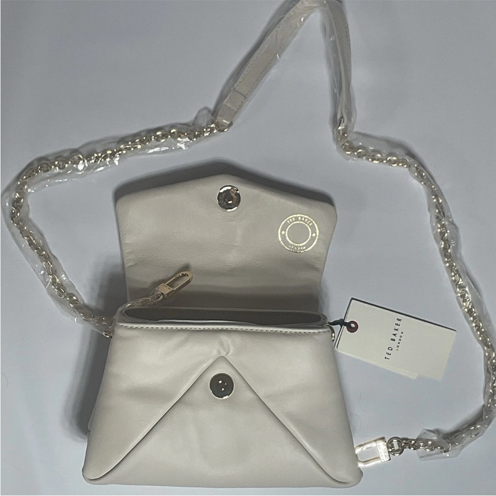 🆕 Ted Baker Poppy Mini Satchel Natural Cream Leather Crossbody Bag - Picture 11 of 14